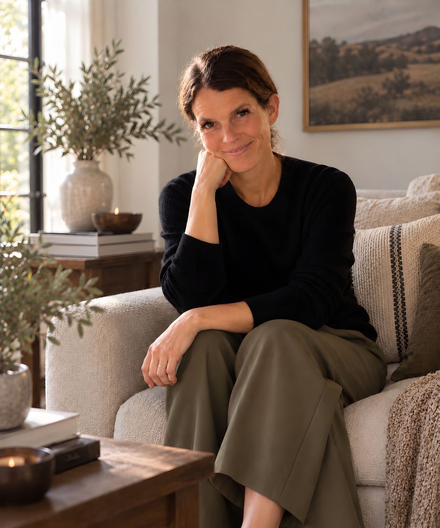 Lacie Kirk seated at home